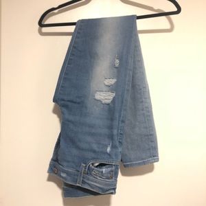 7 for all Mankind destroyed skinny jeans